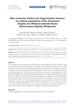 ﻿﻿﻿﻿New molecular evidence for fragmentation between two distant