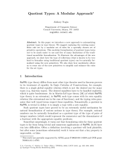 Quotient Types: A Modular Approach