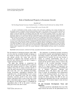 Role of Intellectual Property in Economic Growth