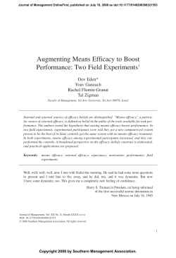 Augmenting Means Efficacy to Boost Performance: Two Field