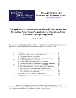 The Agriculture, Communities and Rural