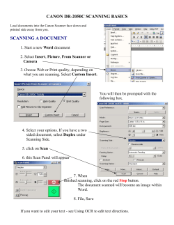 canon dr-2050c scanning basics