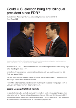 Could U.S. election bring first bilingual president since FDR?