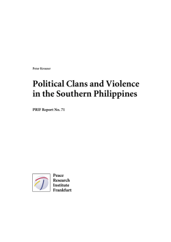 Political Clans and Violence in the Southern Philipines