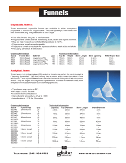 Funnels - Globe Scientific