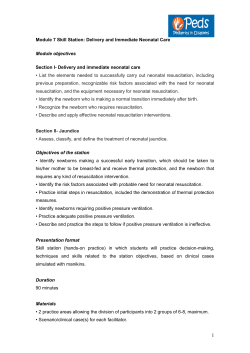 Module 7 Skill Station: Immediate neonatal care