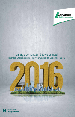 Lafarge 2017 Financial Statement