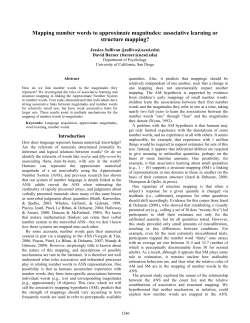 Mapping number words to approximate magnitudes: associative