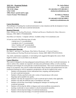 SYLLABUS Course Description The techniques of teaching the