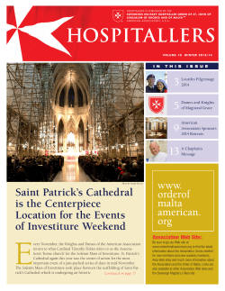 Hospitallers, Volume 10, Winter 2013-2014