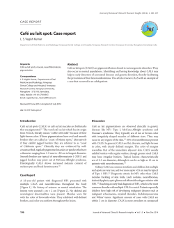 Caf&eacute; au lait spot: Case report