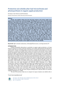 Protective rain shields alter leaf microclimate and photosynthesis in