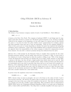 Oblig STK4540: BSCR in Solvency II