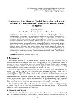 Histopathology in the Digestive Gland of Batissa violaceae