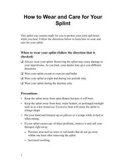 How to Wear and Care for Your Splint - Spanish