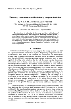 Free energy calculations for solid solutions by computer simulations