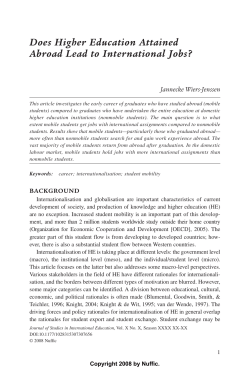 Does Higher Education Attained Abroad Lead to