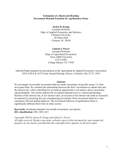 1 Estimation of a Backward-Bending Investment Demand Function