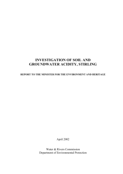 investigation of soil and groundwater acidity, stirling