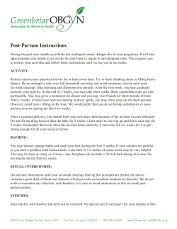Post-Partum Instructions