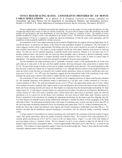 Constraints Provided by 3-D Monte Carlo - SwRI