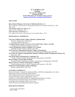 W. E. Douglas Creed Professor