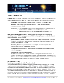 Activity 2 &ndash; MODELING LAB PURPOSE. This activity sets up the rest