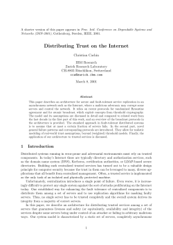 Distributing Trust on the Internet