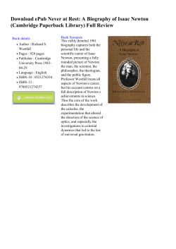 ePub Never at Rest: A Biography of Isaac Newton