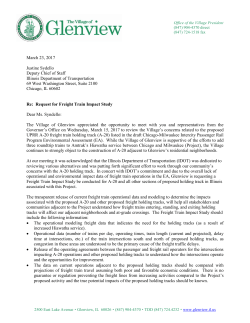 Glenview letter - Village of Glenview