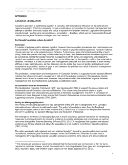 Appendix I: Canadian Legislation