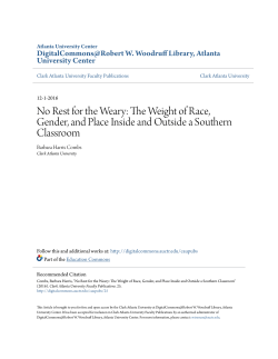 No Rest for the Weary: The Weight of Race, Gender, and Place