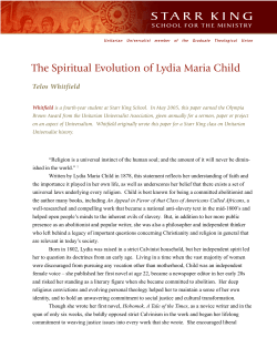 The Spiritual Evolution of Lydia Maria Child