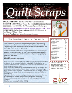 January 2017 - El Camino Quilters