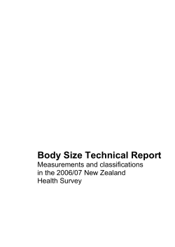 Body Size Technical Report: Measurements and