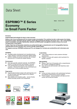 ESPRIMO&trade; E Series Economy in Small Form Factor