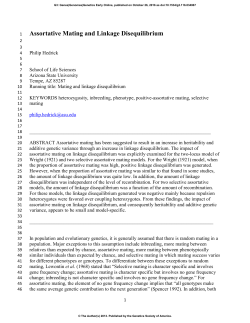Assortative Mating and Linkage Disequilibrium
