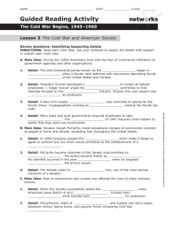netw rks Guided Reading Activity
