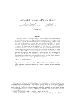 A Model of Focusing in Political Choice