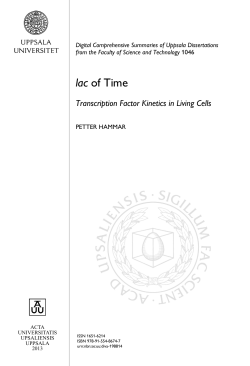 lac of Time: Transcription Factor Kinetics in Living Cells