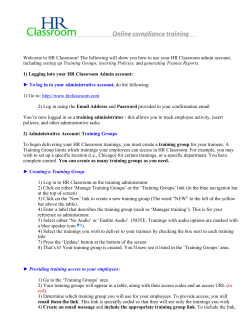 The following will show you how to use your HR Classroom admin