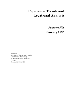 Population Trends and Locational Analysis