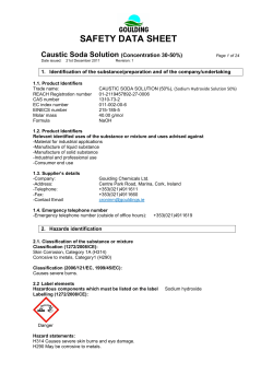 safety data sheet - Goulding Chemicals Ltd