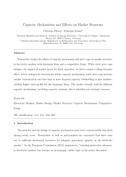 Capacity Mechanisms and Effects on Market Structure