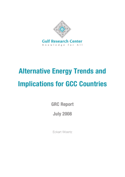 Alternative Energy Trends and Implications for GCC Countries