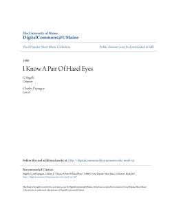 I Know A Pair Of Hazel Eyes