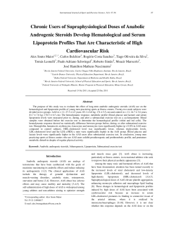 Chronic Users of Supraphysiological Doses of Anabolic Androgenic