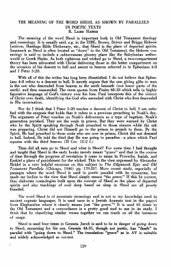 THE MEANING OF THE WORD SHEOL AS SHOWN BY