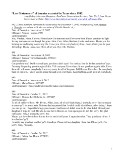 Last Statements - BonPasse Exoneration Services