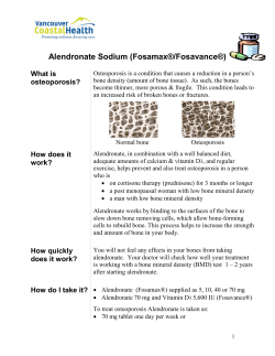 Alendronate (Fosamax) - Mary Pack Arthritis Centre